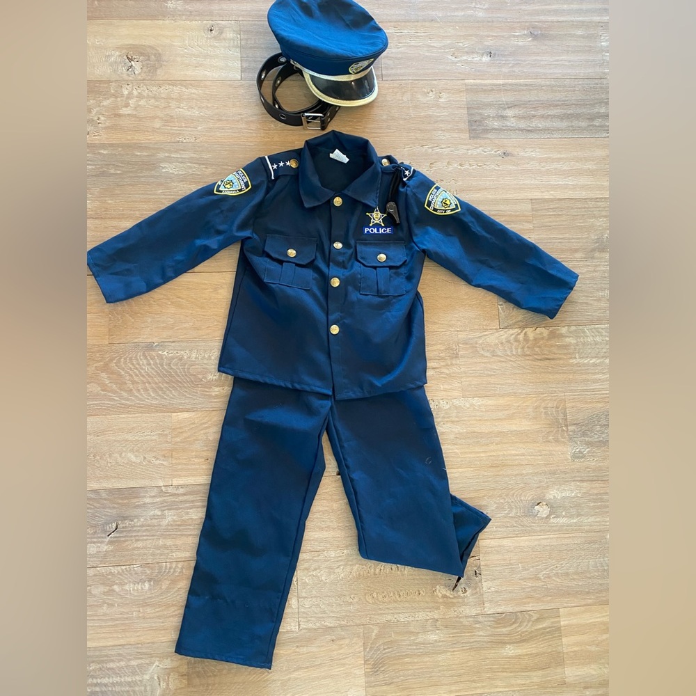 Kids Policeman Costume Size Small 4-6